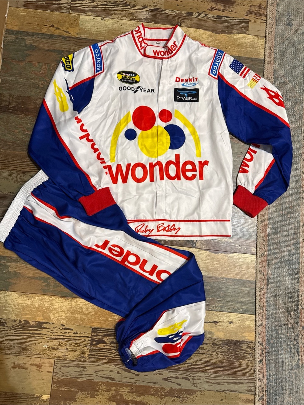 Ricky Bobby Adult Halloween Costume Talladega Nights Race Car Driver -M